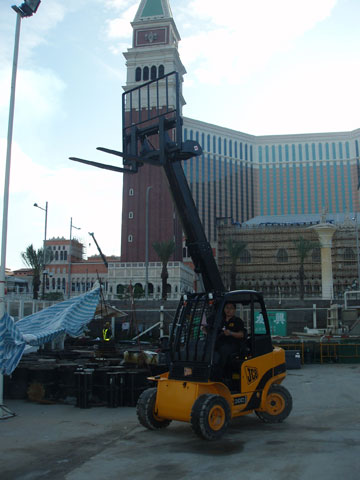 The Teletruk working at City of Dreams