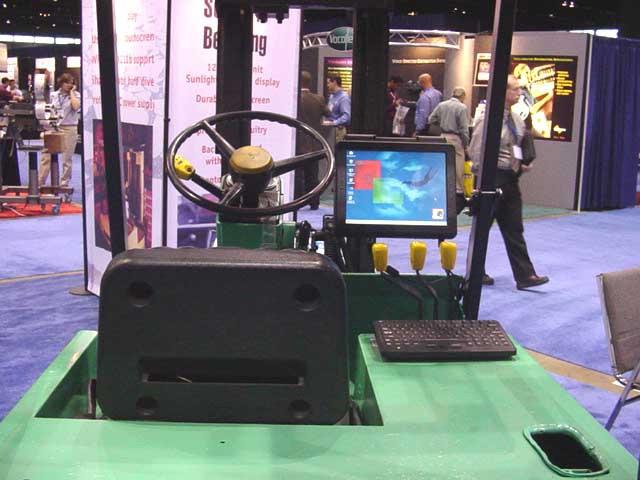 A Glacier computer mounted on a forklift