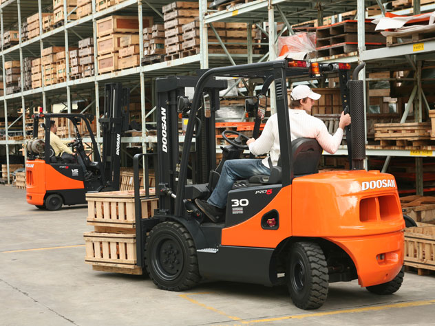 The D30S-5, which Doosan spokesperson KH Cho says is Doosan's most popular model.