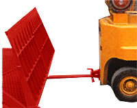 The ramp's built-in tow bar