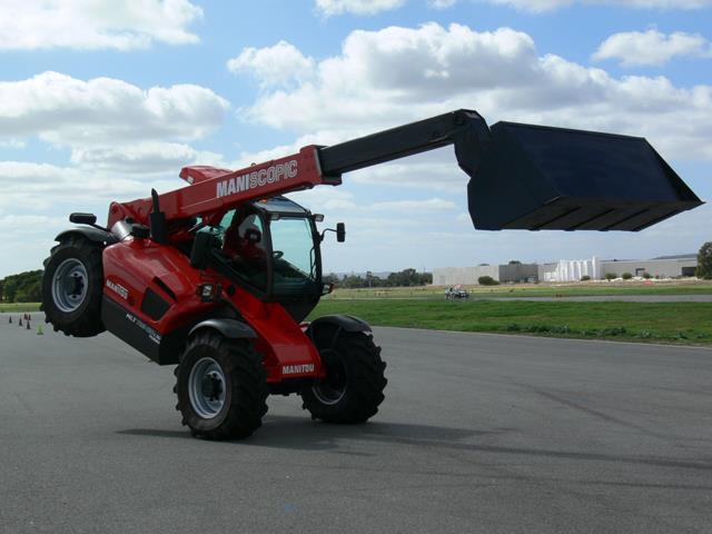 Demonstrating the machine's capabilities.