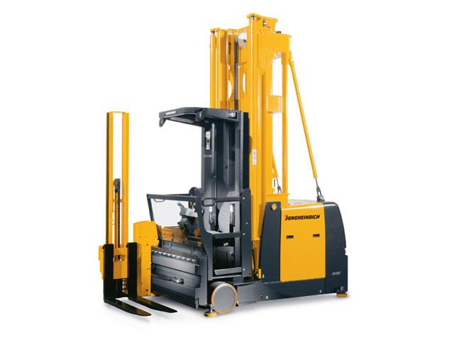 The Jungheinrich EKX 513-515 man-up turret truck.