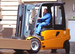 A Jungheinrich EFG 5 series forklift