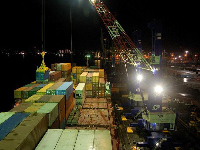 A Gottwald harbour crane in Puerto Rico.