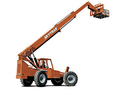 The SkyTrak model 8042 all-wheel steer telehandler.