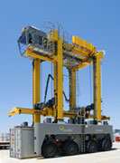 A Consens straddle carrier.