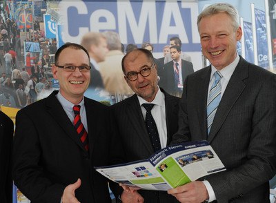CeMAT Preview in Hannover (from left): Dr. Christoph Beumer, Christoph Hahn-Woernle, and Dr. Andreas Gruchow.