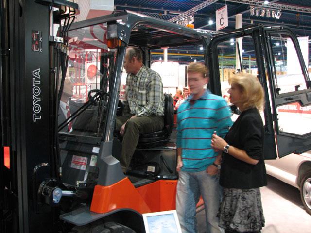 At the Toyota Industrial Equipment Netherlands' stand.