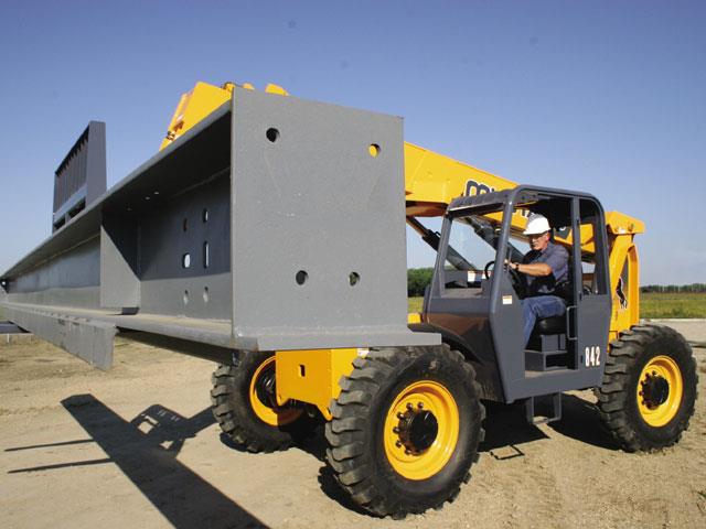 The Mustang 842 telehandler.