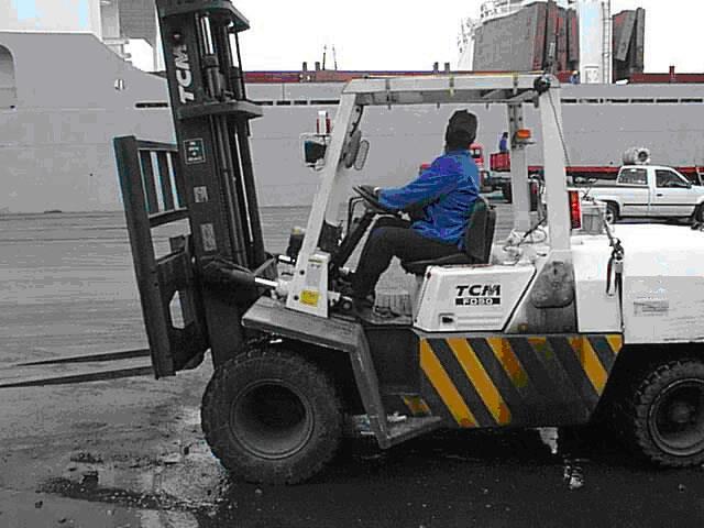 Forklift driver in South Africa/ photo by Darren Joubert