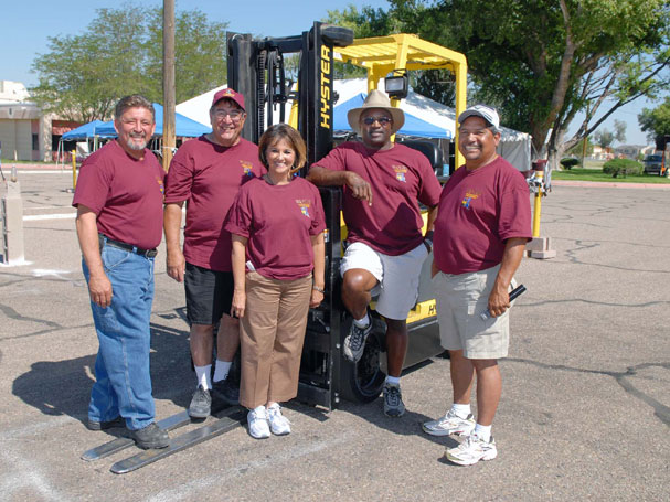 Forklift rodeo team photo.