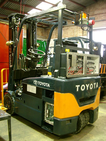 A Toyota forklift flame-proofed by Chess Engineering.