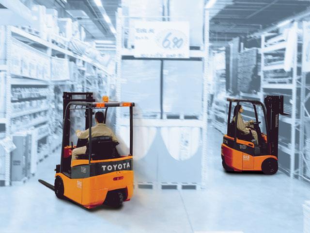 The Toyota Traigo forklifts.