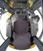 Jungheinrich's EFG D30 four-wheel electric forklift with air-cushioned seat.