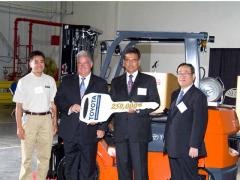 (L-R) Sonny Toyoda, TIEM president; Al Rawson, Atlas Toyota president; Shankar Basu, TMHU president and Tatsuo Matsuura, TMHG chief operating officer.