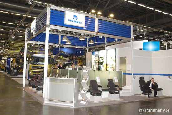 The Grammer stand at Intermat Paris, 2006.