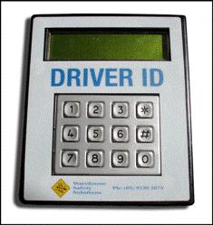 Driver ID key pad entry system