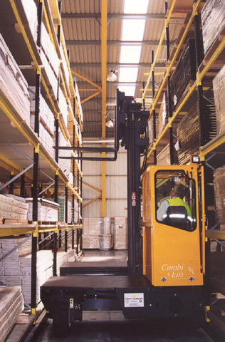 One of Combilift's new models, a four-way sideloader.