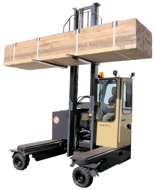Compact fourway side loader for loads up to 3,000 kg improves the storage capability and reduces costs.
