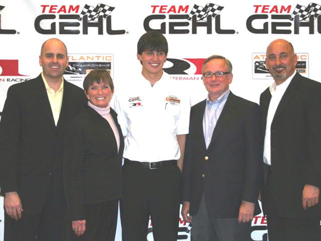 (L-R) Dan Keyes, Vicki O'Connor, Graham Rahal, William Gehl and Bobby Rahal.