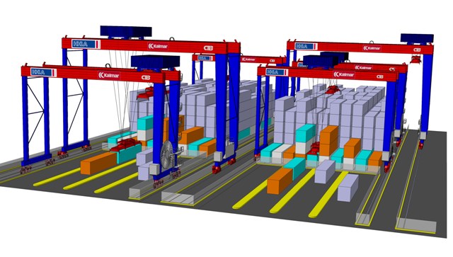 An artist's impression of HHLA's Container Terminal Buchardkai when phase one is in place.