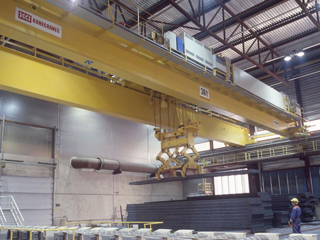 The crane ordered for the Mittal Steel project in Poland.