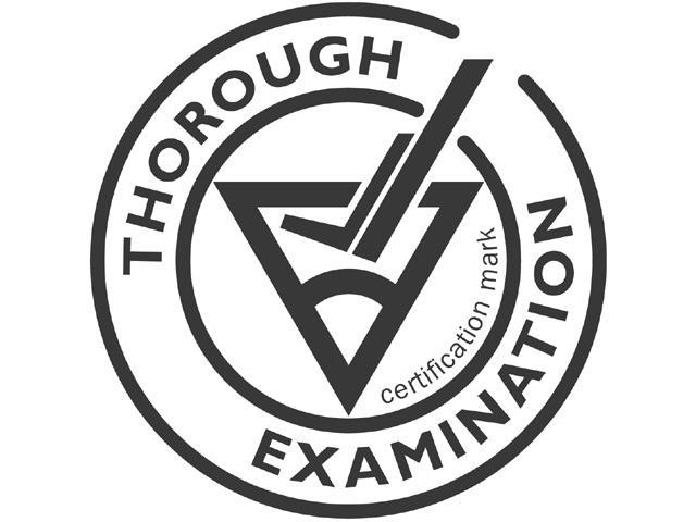 Thorough examination logo has added status