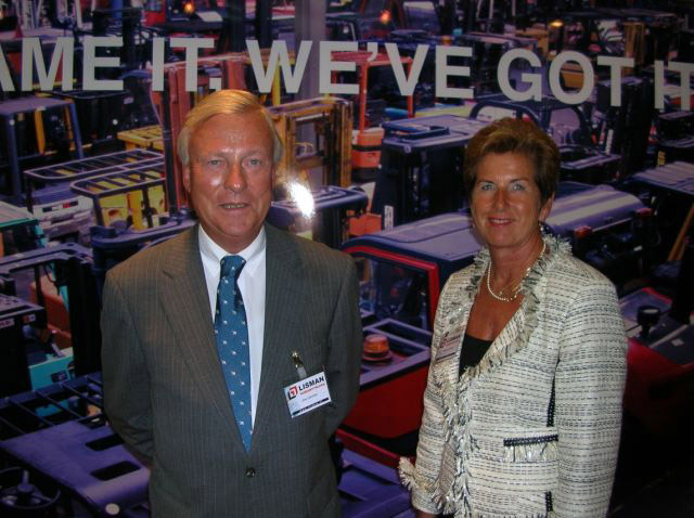 Mr and Mrs Jos Lisman at CeMAT 2005 in Hannover, Germany.