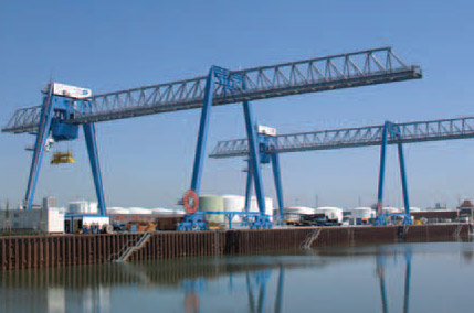 Gottwald WSGs at Triport, Port of Ludwigshafen, Germany