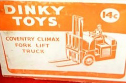 A toy version of the Coventry Climax forklift