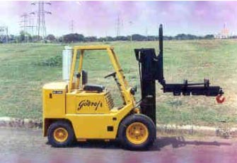An old version Godrej forklift.