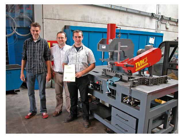 Students help TVH build forklift chain cutter