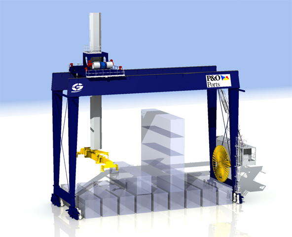 Gottwald automated stacker crane for P&O