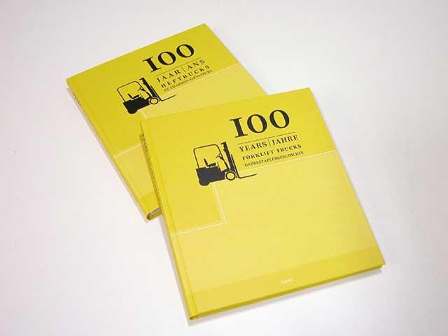 The cover of 100 Years of Forklift Trucks.