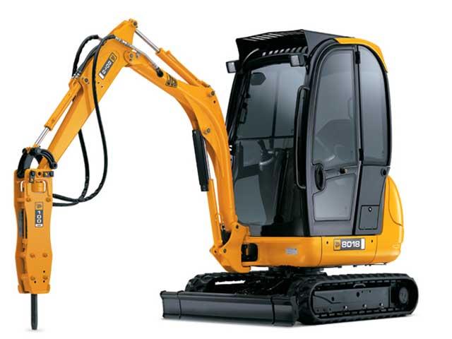 JCB compact equipment includes the newly-launched range of 1.5 tonne mini excavators.