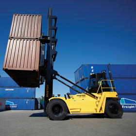 Hyster's big trucks comply with new emissions legislation that are implemented this year.