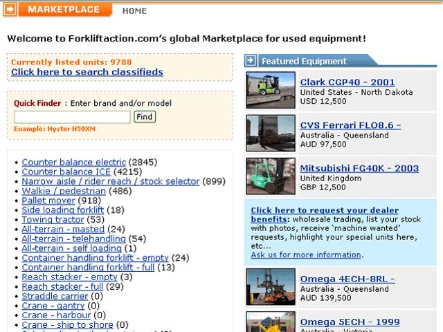 <b>**Huge new market for used equipment launched**</b>