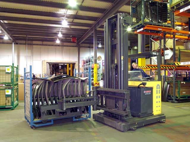The Atlet forklift in use at the Bracknell warehouse