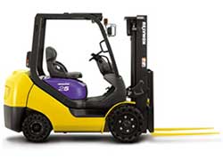 The new Komatsu forklift simultaneously released in Japan and overseas.
