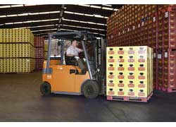 The new high-speed Toyota forklift.