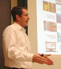 Mike Field addresses the supply chain risk seminar.