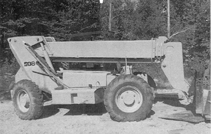 Doyon's JCB Loadall. PHOTO: IRS