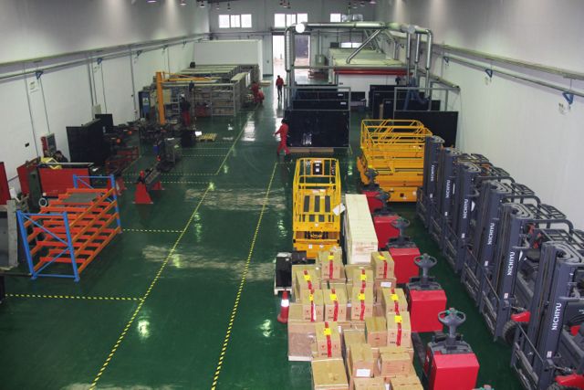 The workshop in Pyroban Suzhou.