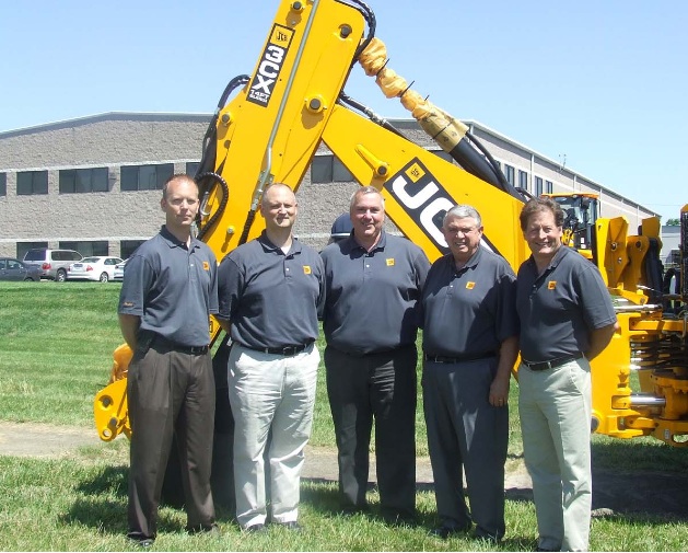 From left, Vic Fogle, operations manager, industrial equipment division; Jason Milligan, vice president and general manager; Jim Ripkey, president, industrial equipment division; Gary Steele, product support manager; and Marty Grace, account manager.