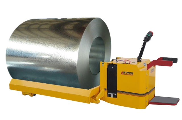 Version with concave forks, platform and side guards.