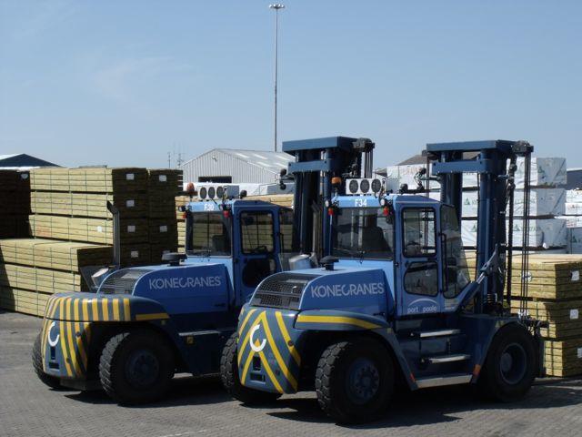 The forklifts built by Konecranes have a 2,800 mm wheelbase.