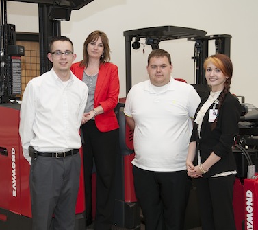 From left: Andrew Norton, program coordinator Teal Gaylord, Scott Murn and<br />Ariette Parkison