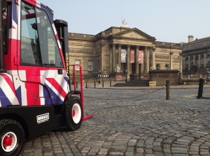 Briggs promotes British manufacturing at the Clustering in Logistics Conference at St George's Hall, Liverpool.