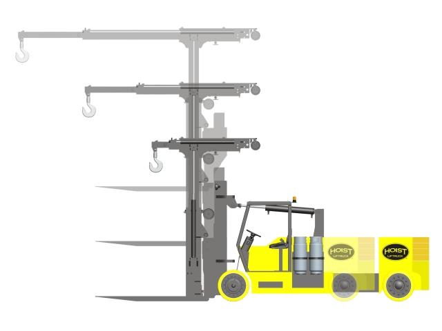 Hoist's FR 40-60 is designed for mobility, strength and effortless handling with an extendable frame and stackable counterweight plates to increase loading capacity. Click image to enlarge