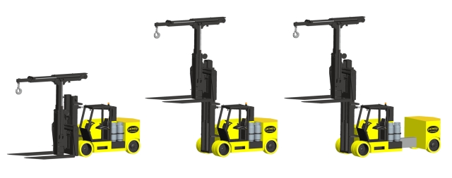Hoist's FR 40-60 lifts 40,000 lbs. with chassis retracted and 60,000 lbs. with chassis extended. Click image to enlarge